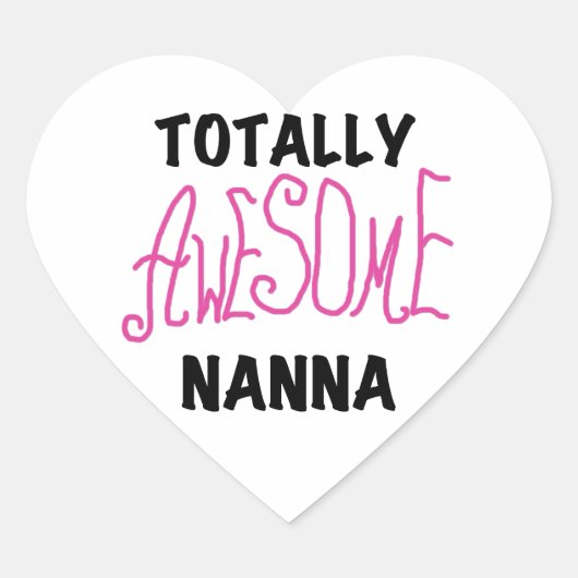 Roze Volledig Geweldige Nanna T-shirts en geschenk Hart Sticker (Voorkant)