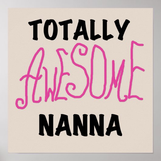 Roze Volledig Geweldige Nanna T-shirts en geschenk Poster (Voorkant)