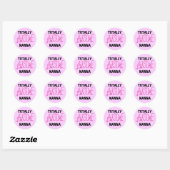 Roze Volledig Geweldige Nanna T-shirts en geschenk Ronde Sticker (Vel)