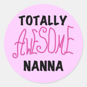 Roze Volledig Geweldige Nanna T-shirts en geschenk Ronde Sticker
