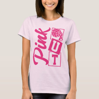 Roze Volleybal Borstkanker Lint Sport T-shirt