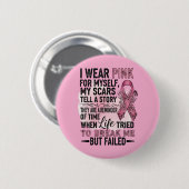 Roze volleybal borstkankervoorlichting ronde button 5,7 cm (Voorkant /achterkant)
