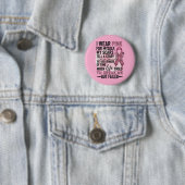 Roze volleybal borstkankervoorlichting ronde button 5,7 cm (In situ)