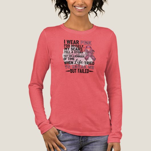 Roze volleybal borstkankervoorlichting Tri-Blend shirt (Voorkant)