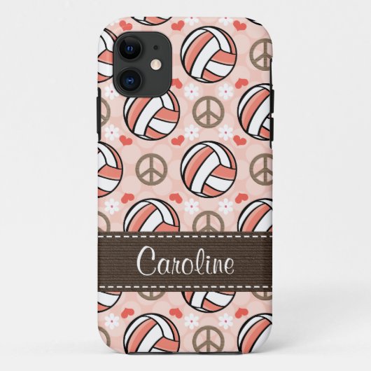 Roze volleybal Case-Mate iPhone case (Achterkant)