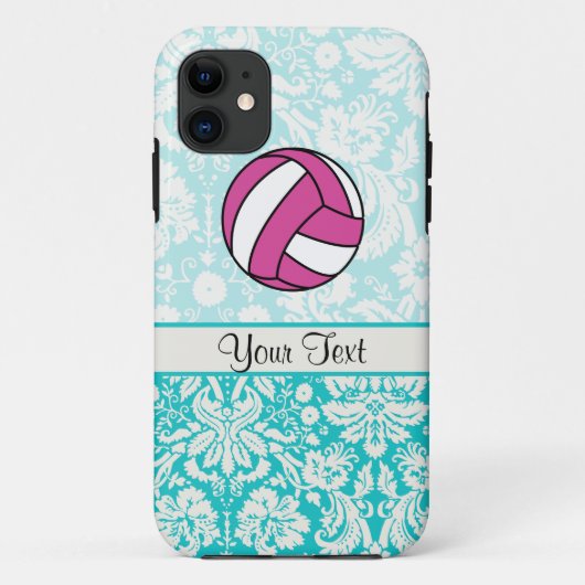 Roze volleybal; Damaspatroon Case-Mate iPhone Case (Achterkant)