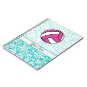 Roze volleybal; DamasPatroon Notitieboek (Linkerzijde)
