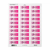 Roze volleybal etiket (Full Sheet)