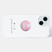 Roze Volleybal gepersonaliseerd Case-Mate iPhone Case (Achterkant (horizontaal))