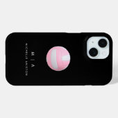 Roze Volleybal gepersonaliseerd Case-Mate iPhone Case (Achterkant (horizontaal))