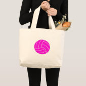 Roze volleybal grote tote bag (Voorkant (product))