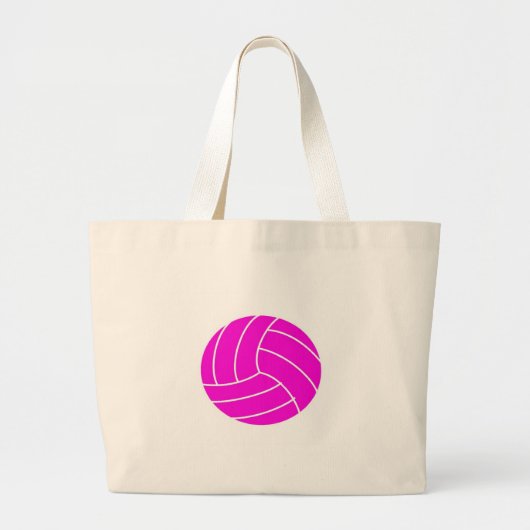 Roze volleybal grote tote bag (Voorkant)