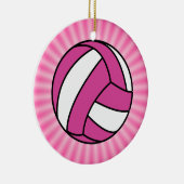 Roze volleybal keramisch ornament (Rechts)