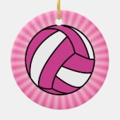 Roze volleybal keramisch ornament (Achterkant)