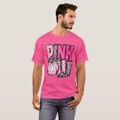 Roze volleybal moeder roze uit dag t-shirt (Voorkant volledig)