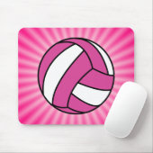 Roze volleybal muismat (Met muis)