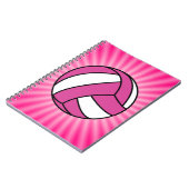 Roze volleybal notitieboek (Linkerzijde)