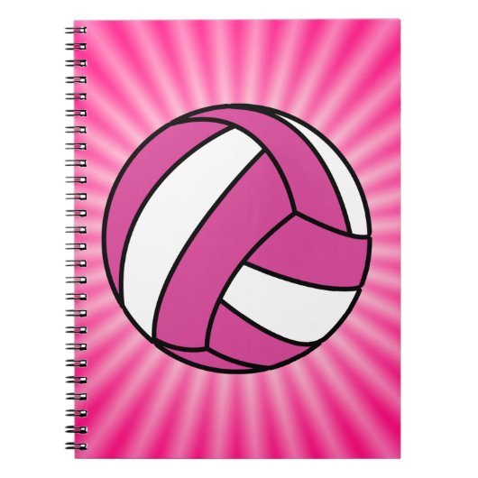 Roze volleybal notitieboek (Voorkant)