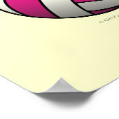 Roze volleybal poster (Hoek)