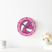 Roze volleybal ronde klok (Huis)