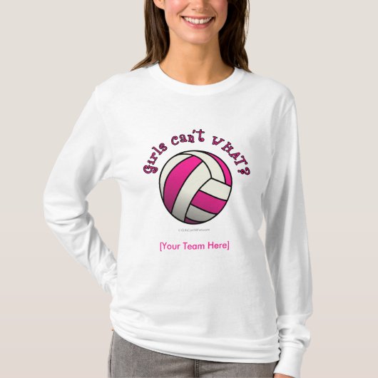 Roze volleybal t-shirt (Voorkant)