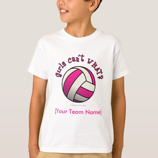 Roze volleybal t-shirt (Voorkant)