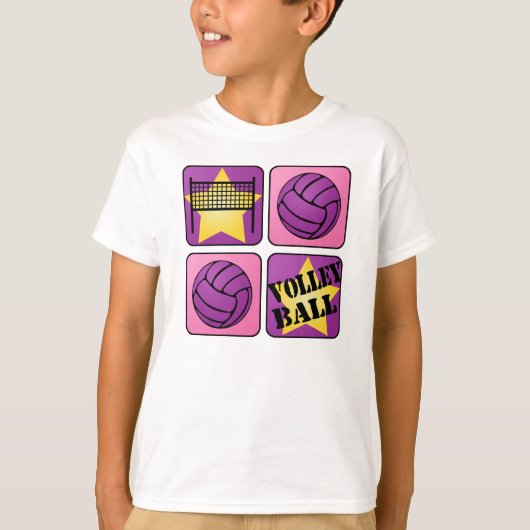 Roze volleybal t-shirt (Voorkant)