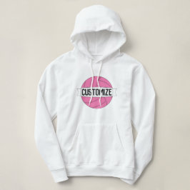 Roze Volleyball Aangepaste teamnaam/tekst Aangepas Hoodie
