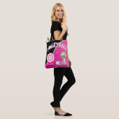 Roze volleyball Diva Girl Tote Bag (Op model)