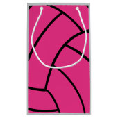 Roze volleyball Gift Bag Klein Cadeauzakje (Achterkant)