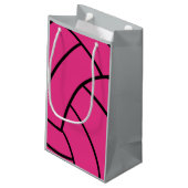 Roze volleyball Gift Bag Klein Cadeauzakje (Achterkant Gekanteld)