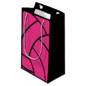Roze volleyball Gift Bag Klein Cadeauzakje (Voorkant Gekanteld)