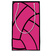 Roze volleyball Gift Bag Klein Cadeauzakje (Voorkant)