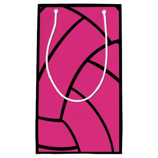 Roze volleyball Gift Bag Klein Cadeauzakje (Voorkant)
