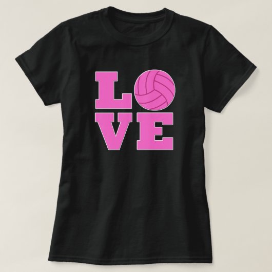 Roze volleyball Love Women's T-shirt (Design voorkant)
