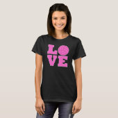 Roze volleyball Love Women's T-shirt (Voorkant volledig)