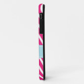 Roze Volleyball Modern Chevron Zigzag iPhone Case (Achterkant/links)