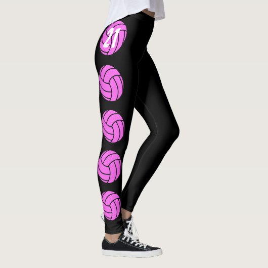  roze volleybalLeggings Leggings (Rechts)