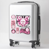 Roze volleyballin volleybal sticker (Koffer)