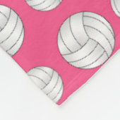 Roze volleybalpatroon fleece deken (Hoek)