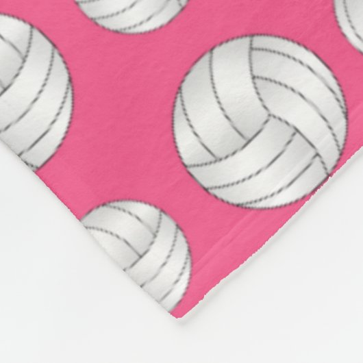 Roze volleybalpatroon fleece deken (Hoek)