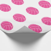 Roze volleybalverlooppapier cadeaupapier (Hoek)