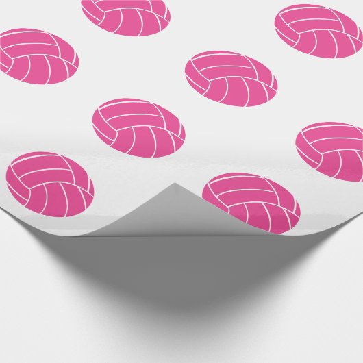 Roze volleybalverlooppapier cadeaupapier (Hoek)
