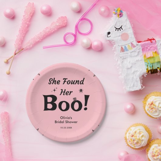 Roze vond ze haar Vrijgezellenfeest van Halloween Papieren Bordje (Feest)