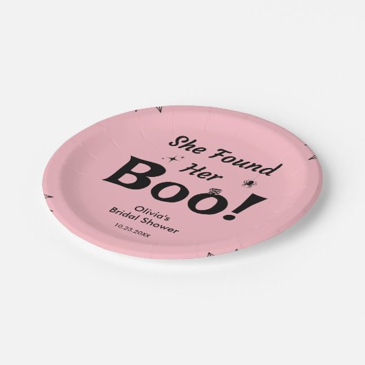 Roze vond ze haar Vrijgezellenfeest van Halloween Papieren Bordje (Gekanteld)