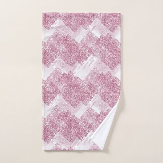 Roze vonken op wit. bad handdoek (Handdoek)