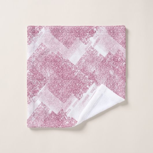 Roze vonken op wit. bad handdoek (Wasdoekje)