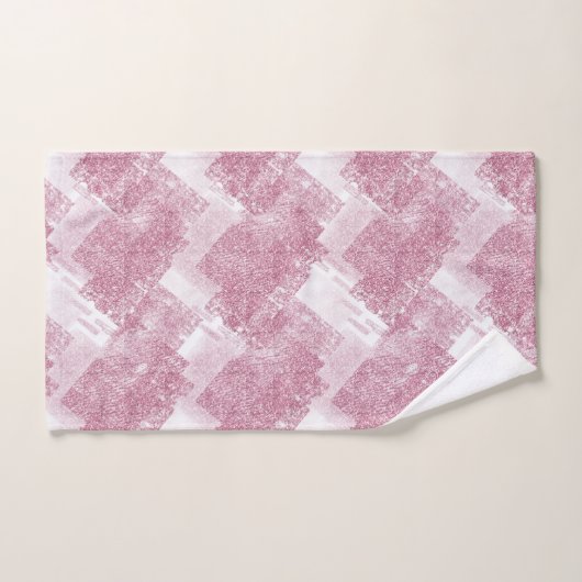 Roze vonken op wit. bad handdoek (Handdoek)