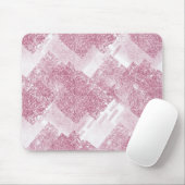 Roze vonken op wit. muismat (Met muis)