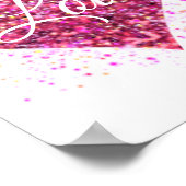 Roze vonkende hartliefde poster (Hoek)